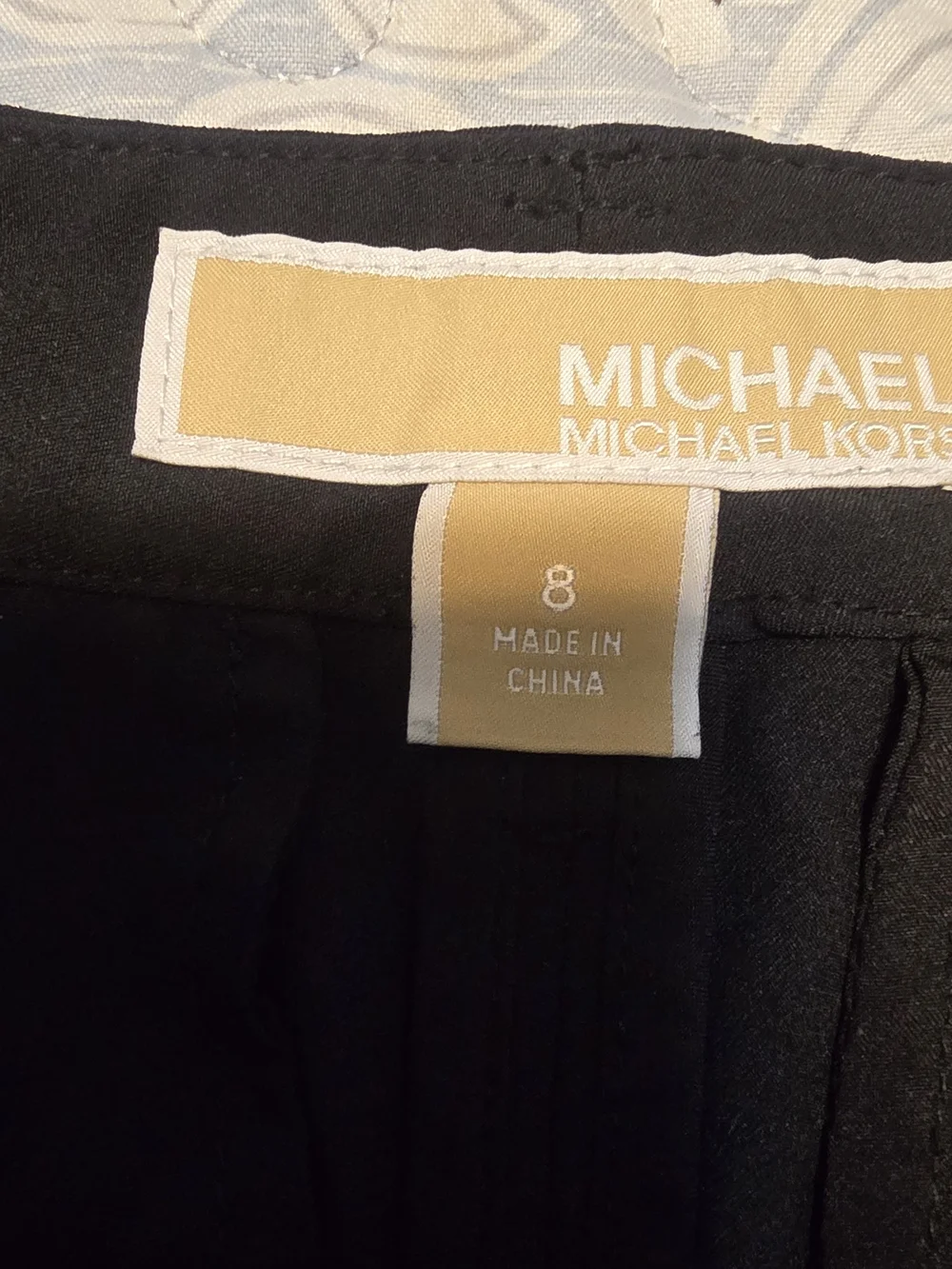 Michael Kors Black Cropped  Pants With Zipper Bottom